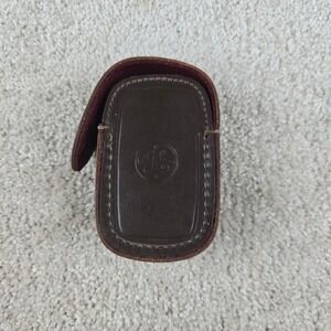 GE Light Meter Case Brown Vintage Leather Snap‎ Closure